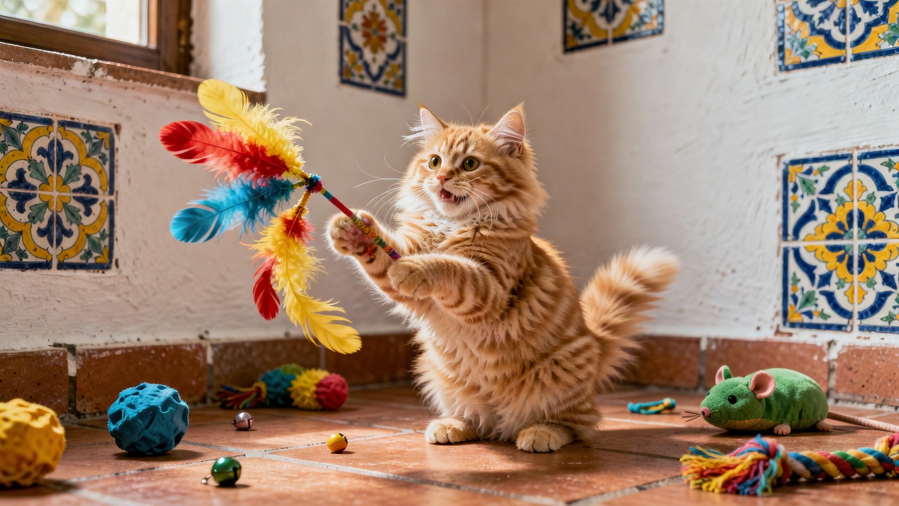 Gato jugando